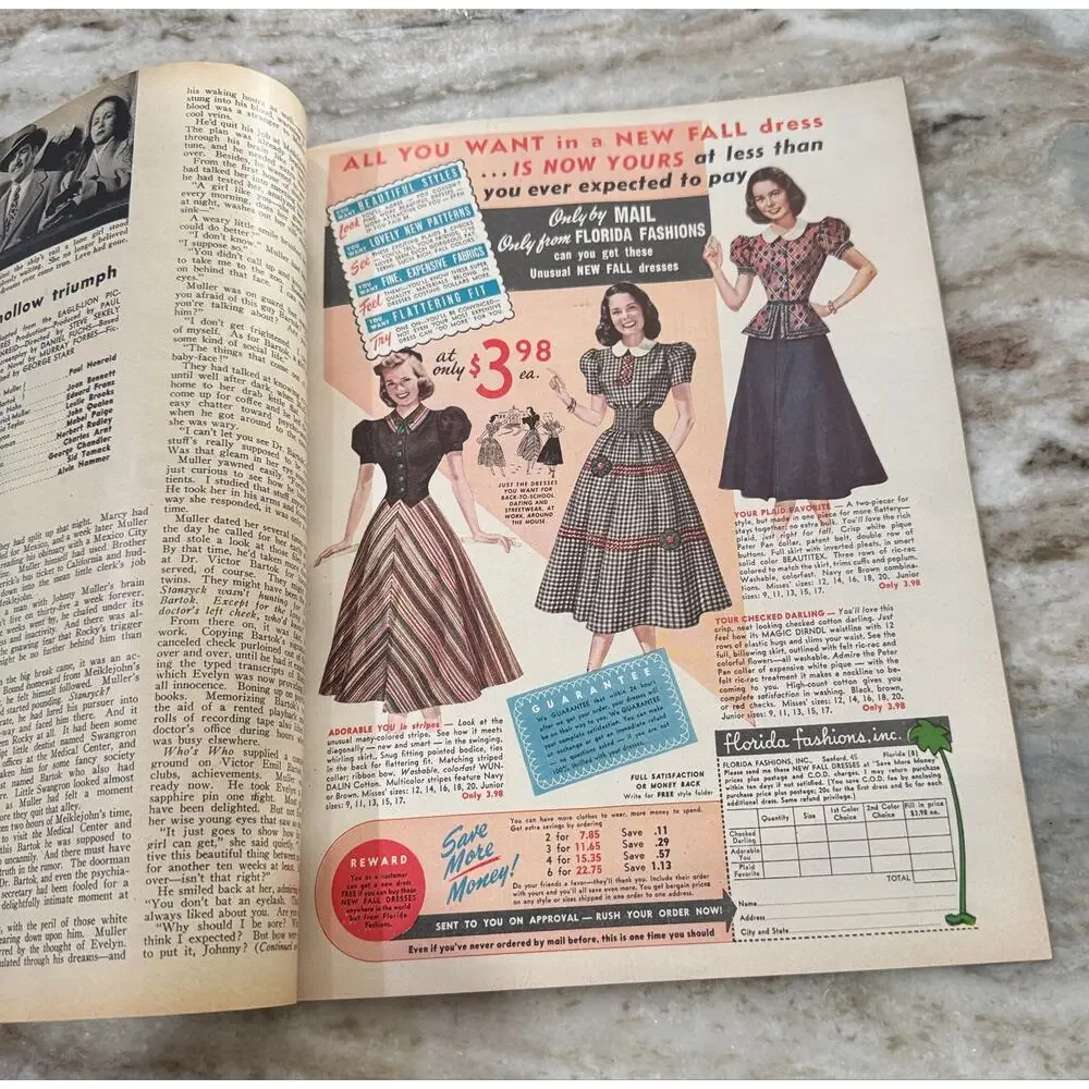 Vtg Screen Stories Magazine Sept. 1948 Betty Grable Ads Movies +